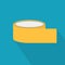 Yellow adhesive packing tape icon