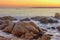 A Yellow African Sunrise on the coast near Paternoster that is one of the oldest fishing villages on the West Coast of South Afric