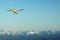 Yellow Aircraft and the Mountains