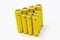 Yellow alkaline batteries