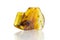 Yellow amber stone with inclusions