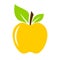 Yellow apple vector icon
