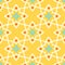 Yellow arabic ornamental ceramic tile