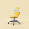 Yellow armchair with vacant signboard