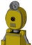 Yellow Automaton With Bubble Head And Vent Mouth And Black Cyclops Eye And Radar Dish Hat