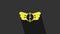Yellow Aviation emblem icon isolated on grey background. Military and civil aviation icons. Flying emblem, eagle bird