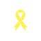 Yellow Awareness Ribbon Icon. Sarcoma Bone symbol. Childhood cancer sign.