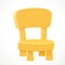 Yellow baby chair with short legs object