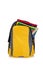 Yellow backpack with school supplies