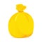 Yellow bag plastic waste, garbage bags plastic yellow, yellow plastic trash bag illustration