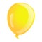 Yellow ballon icon, cartoon style