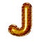 yellow balloon foil honey honeycomb letter j