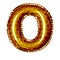 yellow balloon foil honey honeycomb letter o