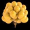 Yellow balloons bunch shiny party decoration