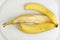 Yellow banana empty peel