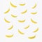 Yellow banana fruits 3d pattern illustration render.