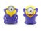 Yellow Banana Minion Toys Plastic Model from Despicable Me Movie in White Isolated Background
