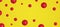 Yellow baner with abstract red virus strain model with copy space