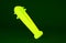 Yellow Baseball bat with nails icon isolated on green background. Violent weapon. Minimalism concept. 3d illustration 3D