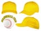 Yellow baseball cap set