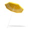 Yellow beach umbrella parasol isolated on white background with CLIPPING PATH, 3d rendering