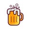 Yellow Beer Glass Icon