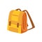 Yellow And Beige School Backpack Item From Baggage Bag Cartoon Collection Of Accessories