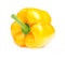 Yellow bell pepper Paprika isolated on white background