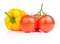 Yellow bell pepper and Three Vine fresh tomato