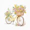 A Yellow Bicycle Built for Flowers: Springtime Joyride AI Generated