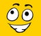 Yellow Big Eyed Happy Smiley Face Background