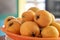 Yellow and big loquats on the plate