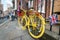 Yellow bike in York, UK