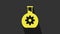 Yellow Bioengineering icon isolated on grey background. Element of genetics and bioengineering icon. Biology, molecule