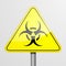 Yellow Biohazard Warning Sign