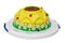 Yellow birthday cake sunflower with ladybird and
