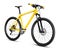 Yellow black 29er mountainbike with thick offroad tyres. bicycle mtb cross country aluminum, cycling sport transport concept