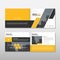 Yellow black annual report Leaflet Brochure Flyer template design, book cover layout design, abstract business presentation