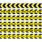 Yellow and Black Barricade Construction Tape Collection. police stripe. Vector illustration