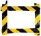 Yellow Black Caution Warning Barricade Tape Notice Sign Frame, Horizontal Adhesive Sticker Background, Diagonal Hazard Stripes