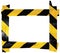 Yellow Black Caution Warning Barricade Tape Notice Sign Frame, Horizontal Adhesive Sticker Background, Diagonal Hazard Stripes