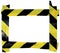 Yellow Black Caution Warning Tape Notice Sign Frame, Horizontal