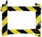 Yellow Black Caution Warning Tape Notice Sign Frame, Horizontal Adhesive Sticker Background, Diagonal Hazard Stripes Signal Safety