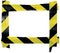 Yellow Black Caution Warning Tape Notice Sign Frame, Horizontal Adhesive Sticker Background, Diagonal Hazard Stripes Signal Safety