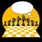 Yellow Black Chess Game, Cartoon