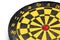 Yellow and black color dart board with number