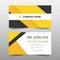 Yellow black corporate business card, name card template , horizo