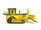 Yellow black crawler tractor with scoop 3d illustration, 3d render