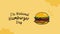 Yellow and Black Creative National Hamburger Day Twitter Post