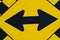 Yellow Black Double Arrow Road Sign Highway Sign